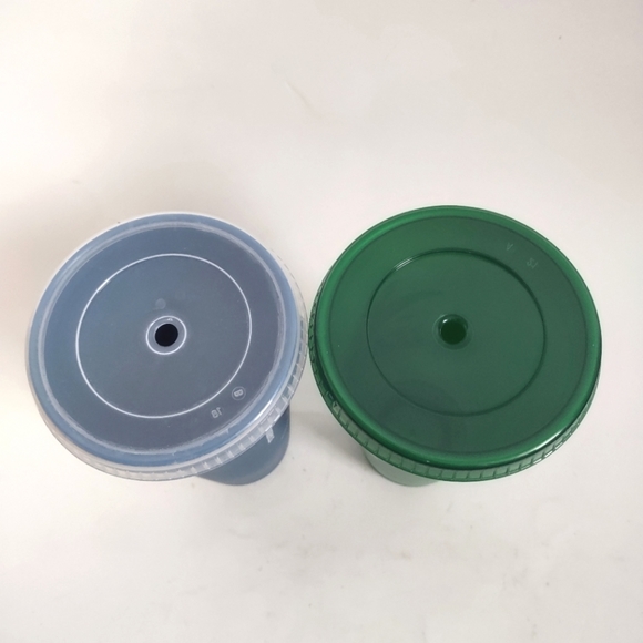 Lot of 2 Starbucks 2020 Holiday Christmas 24oz Tumblers Iridescent Poinsettia - Picture 5 of 9